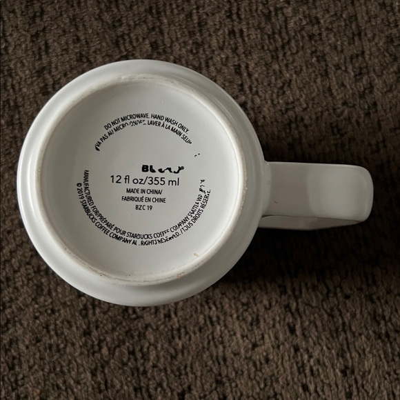 Starbucks White Ceramic Coffee Mug 12 oz - Picture 3 of 4